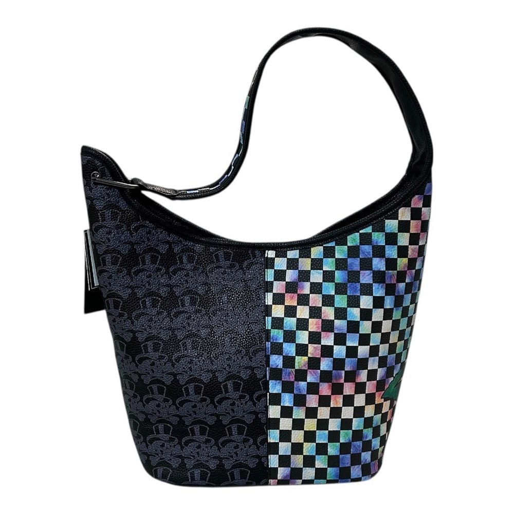 Ed Hardy “Love Kills Slowly” Colorful Graphic Hobo Tote with Rhinestones - Picture 2 of 13